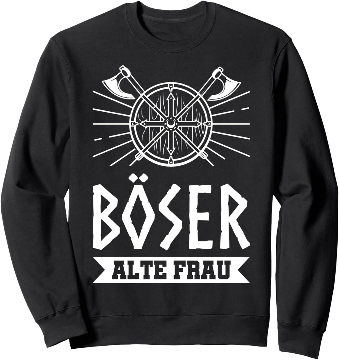 Böse alte Frau Schildmaid Alte Frau Sweatshirt