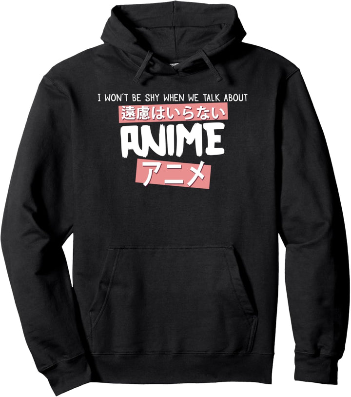 Anime Spruch, Mädchen Jungs, Japan Otaku Damen Teenager Pullover Hoodie
