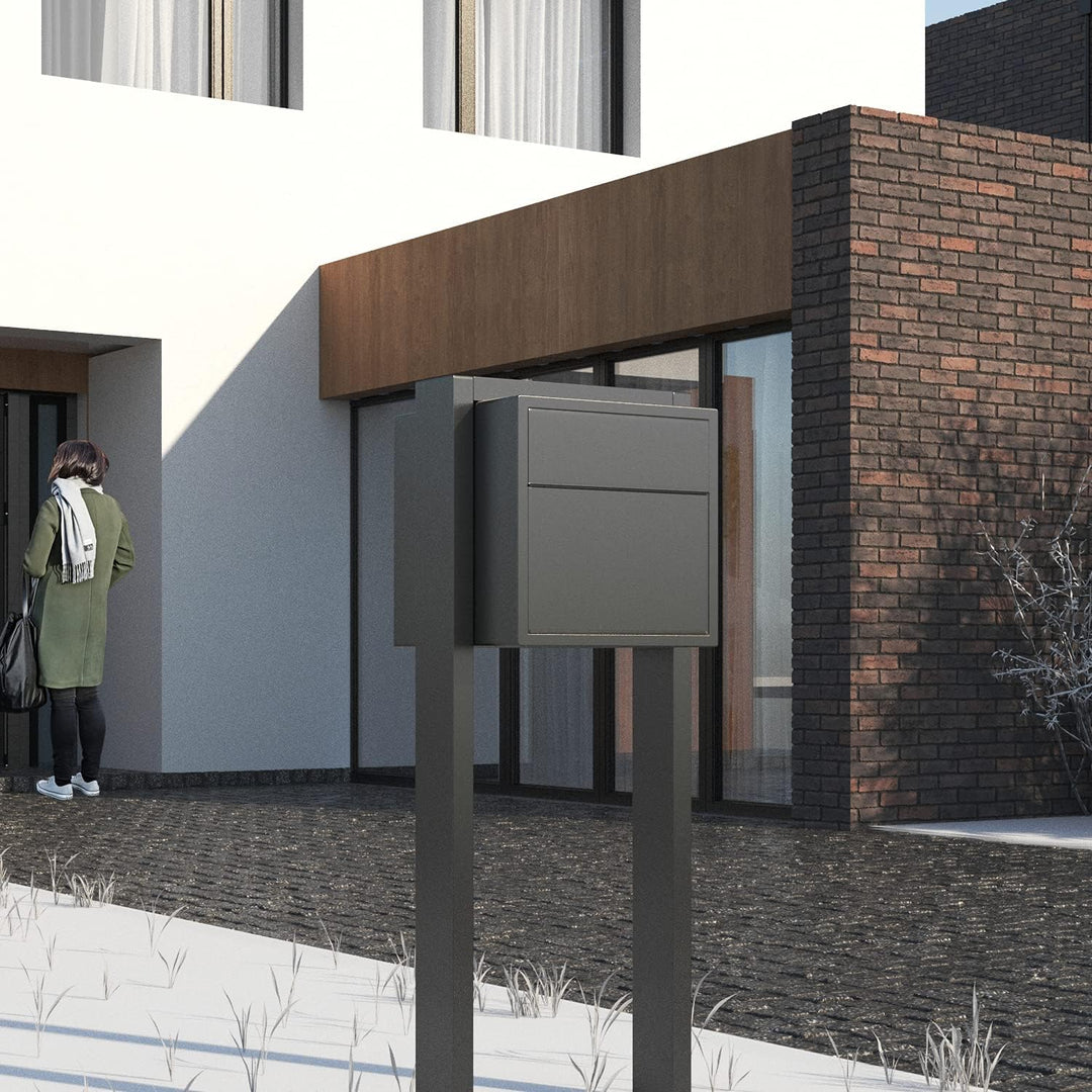 Standbriefkasten, Design Briefkasten freistehend Soprano Edelstahl – Bravios Neue Verbesserte Ausfüh