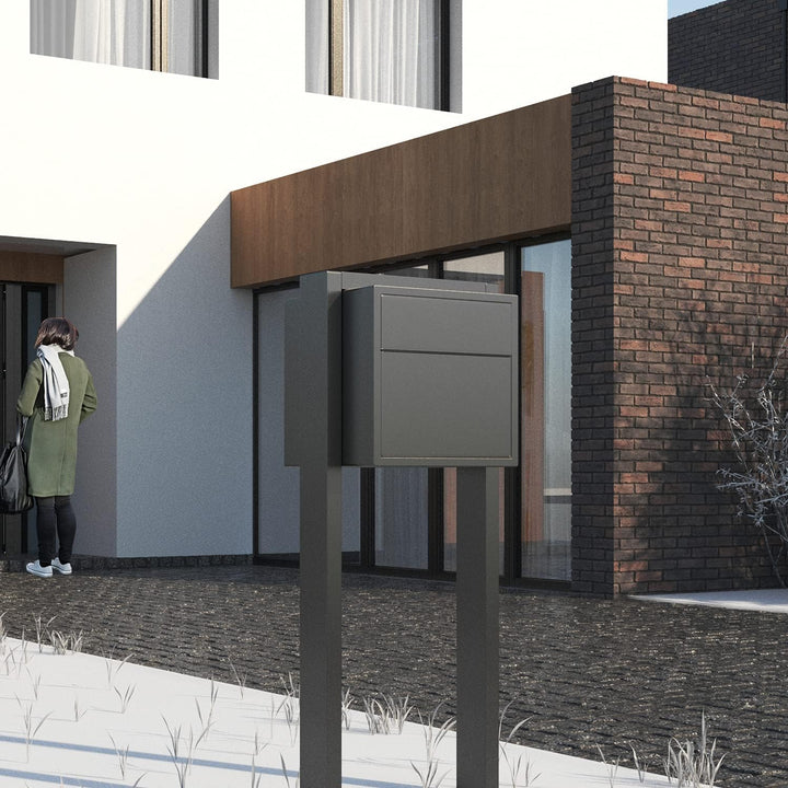 Standbriefkasten, Design Briefkasten freistehend Soprano Edelstahl – Bravios Neue Verbesserte Ausfüh