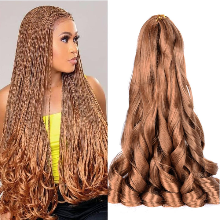 WoWCFyyds 8 Packs French Curl Braiding Hair 20 Inch Loose Wave Spiral curly braiding hair extensions