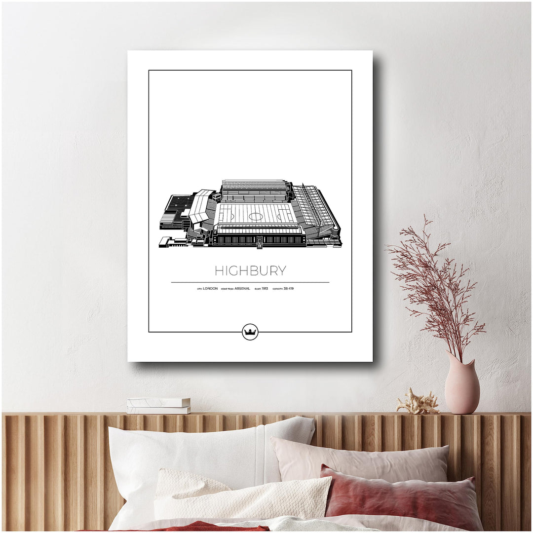Sverigemotiv Fussballstadion-Wandkunstdruck – Fussballgeschenke für Jungen, Mädchen, Männer – Beste