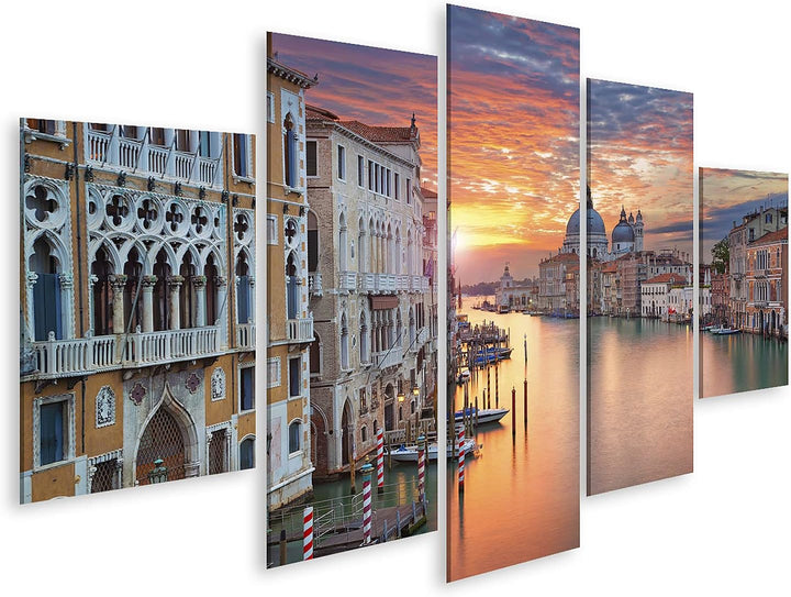 islandburner Bild auf Leinwand Venedig Canale Grande Im Sonnenlicht Bilder Wandbilder Poster Leinwan