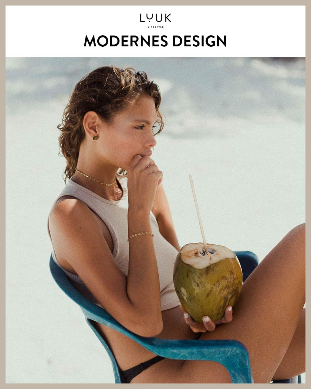 LUUK LIFESTYLE Halsketten, Armbänder und Schmucksets aus Edelstahl, modernes und schlichtes Design,