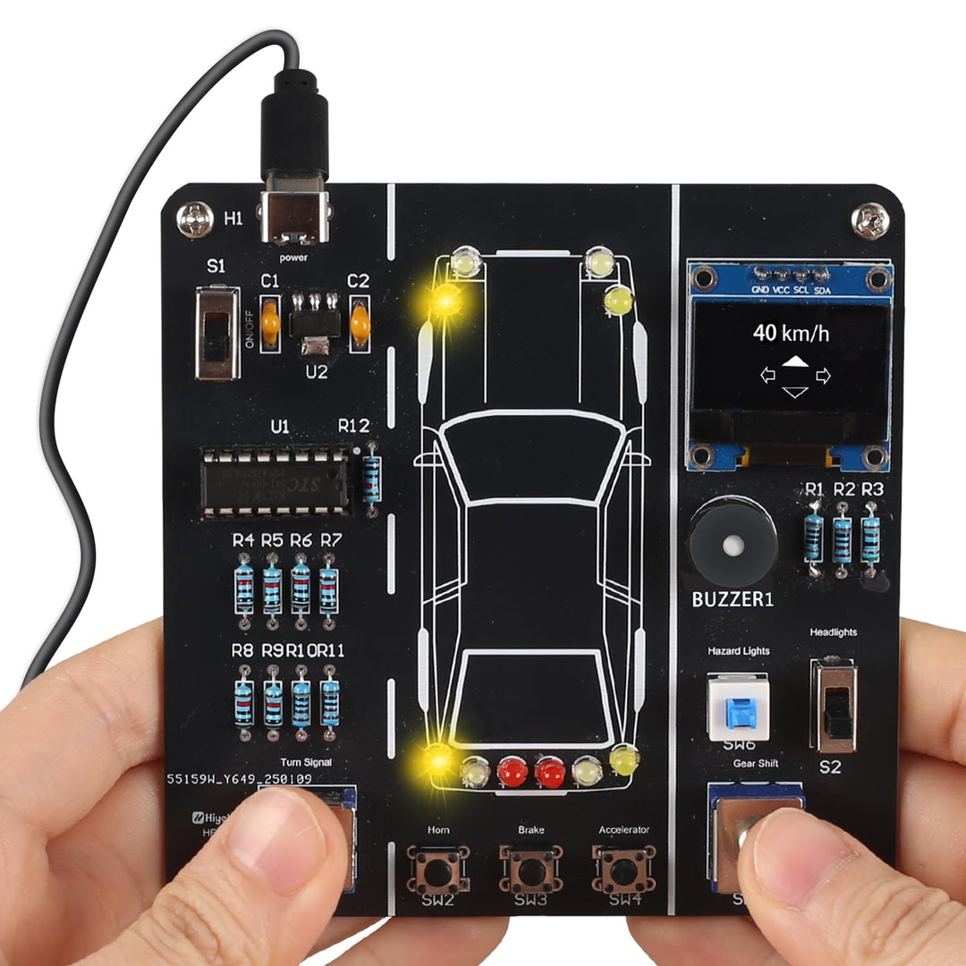 ElektoLoter Fahrsimulator Löt Bausatz, DIY Elektronik Bausatz mit Sounds und Lichter, STEM Lötbausät