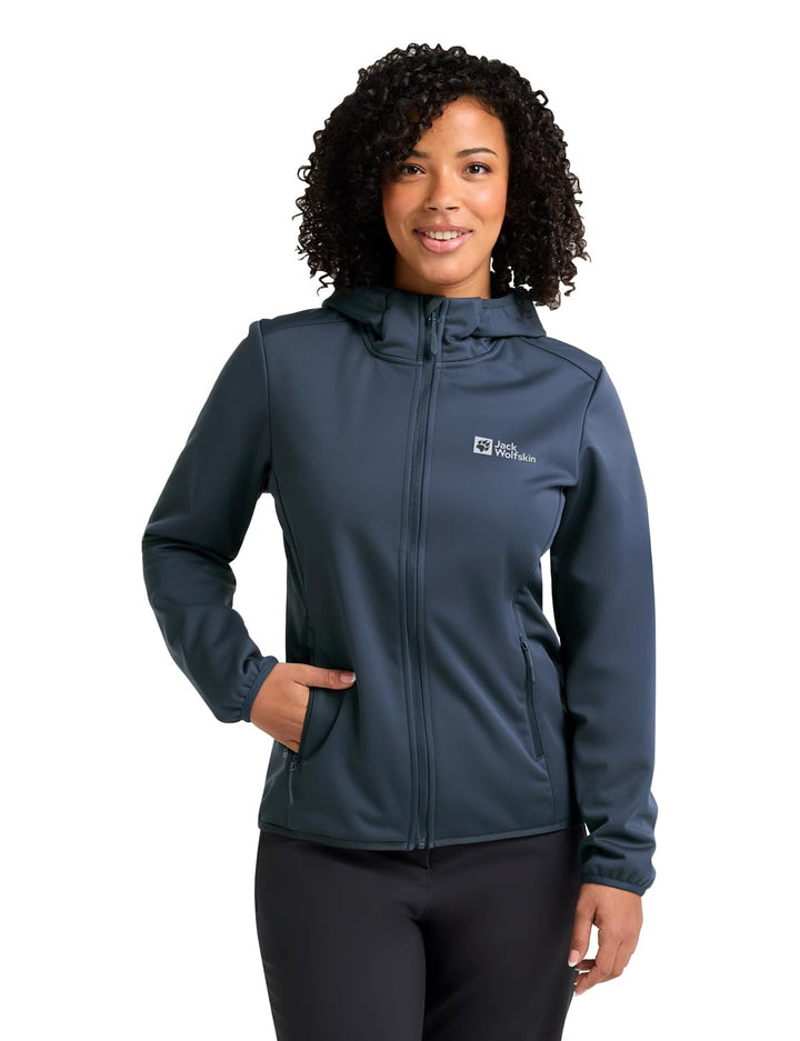 Jack Wolfskin Damen Windhain Hoody W Softshelljacke XS midnight sky, XS midnight sky