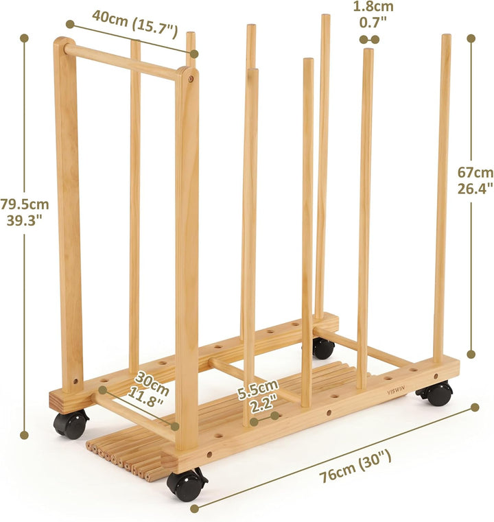 VISWIN Art Storage Rack, Art Canvas Storage, Canvas Boards Rack Art Storage mit Handle & Caster Whee