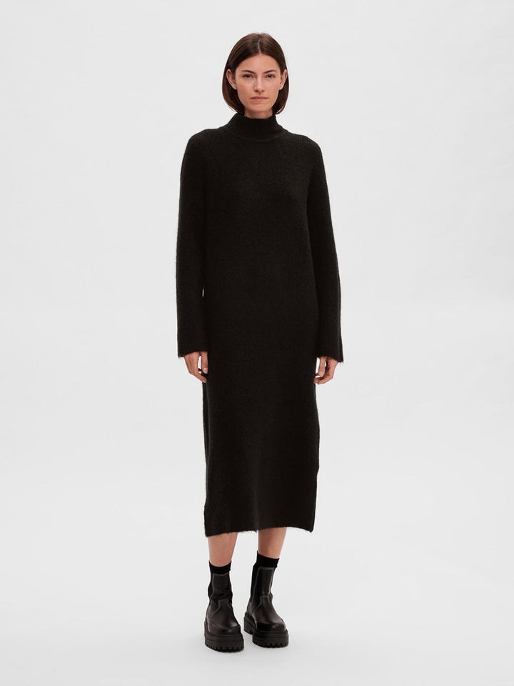 SELECTED FEMME Female Maxikleid Wollgemisch S Schwarz, S Schwarz