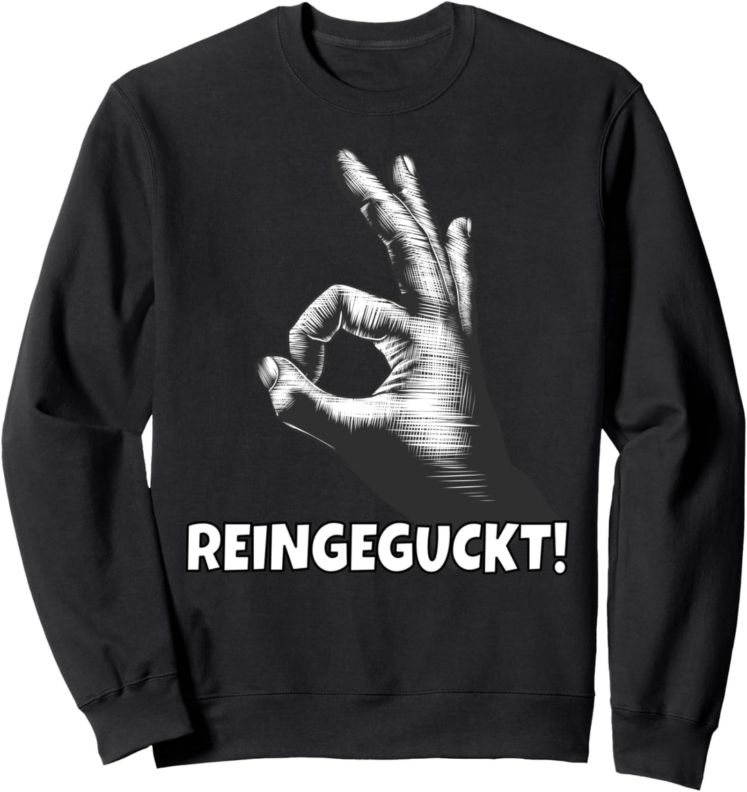 Reingeguckt - Lustiges Retro Sweatshirt