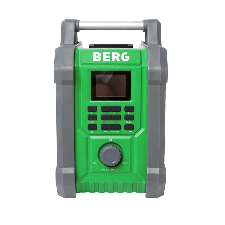BERG ABR 30 Baustellenradio mit DAB+, Bluetooth 5.3 und Li-Ion Akku I Robuster Sound für Profis I IP
