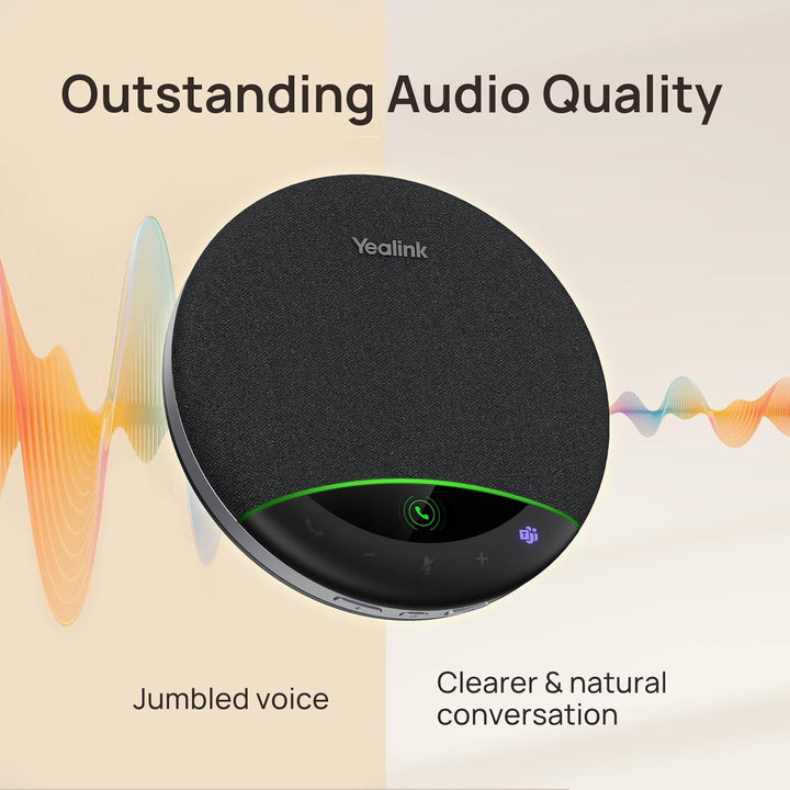 Yealink SP96 Bluetooth Konferenzlautsprecher mit Dongle, Tragbarer Lautsprecher mit 30 m Reichweite,
