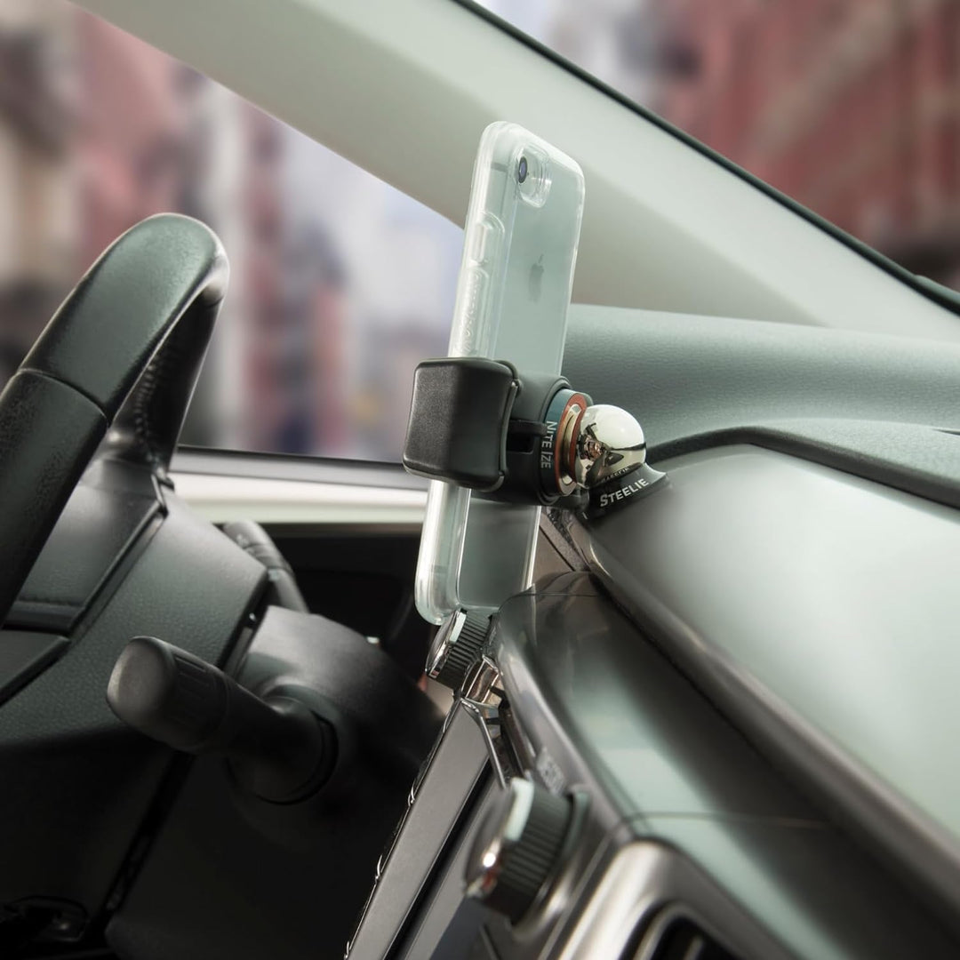 Nite Ize FreeMount Car Mount Kit, STFD-01-R8, Schwarz, Silber, Schwarz, Silber