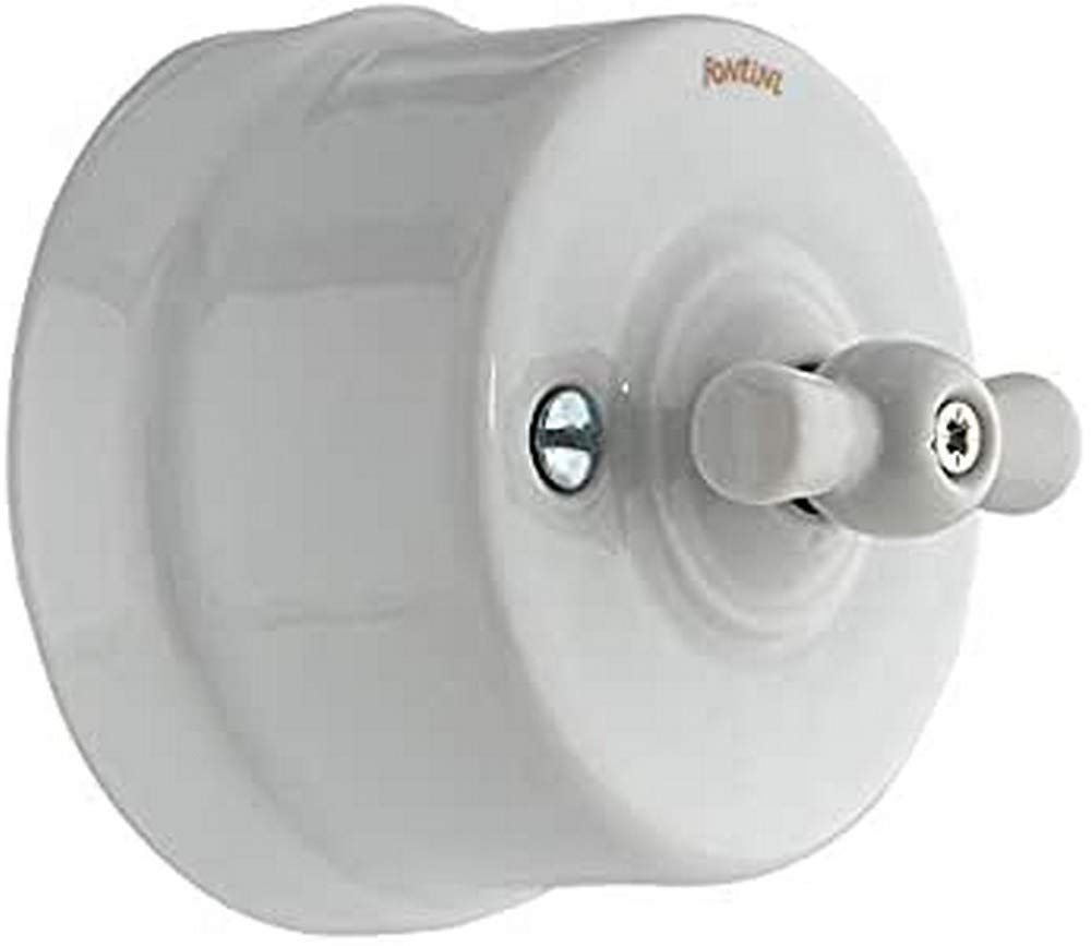 Fontini – Schalter Schleife Porzellan weiss Schnee Garby Ref. 6583010001