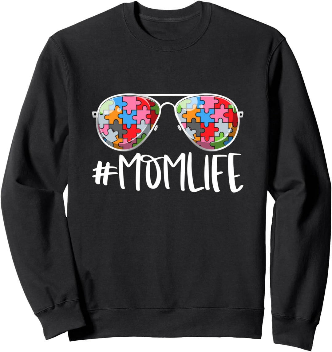 Momlife Autismus-Bewusstsein Aviators autistischen Kindes Sweatshirt