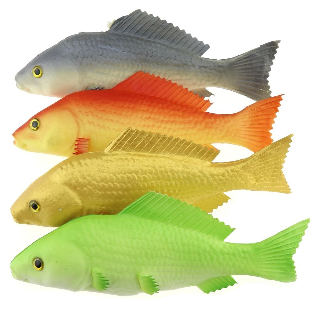 Gresorth 4 Pack Künstlich Karpfen Sammlung Fälschung Fisch Dekoration Zuhause Küche Tabelle Anzeigen