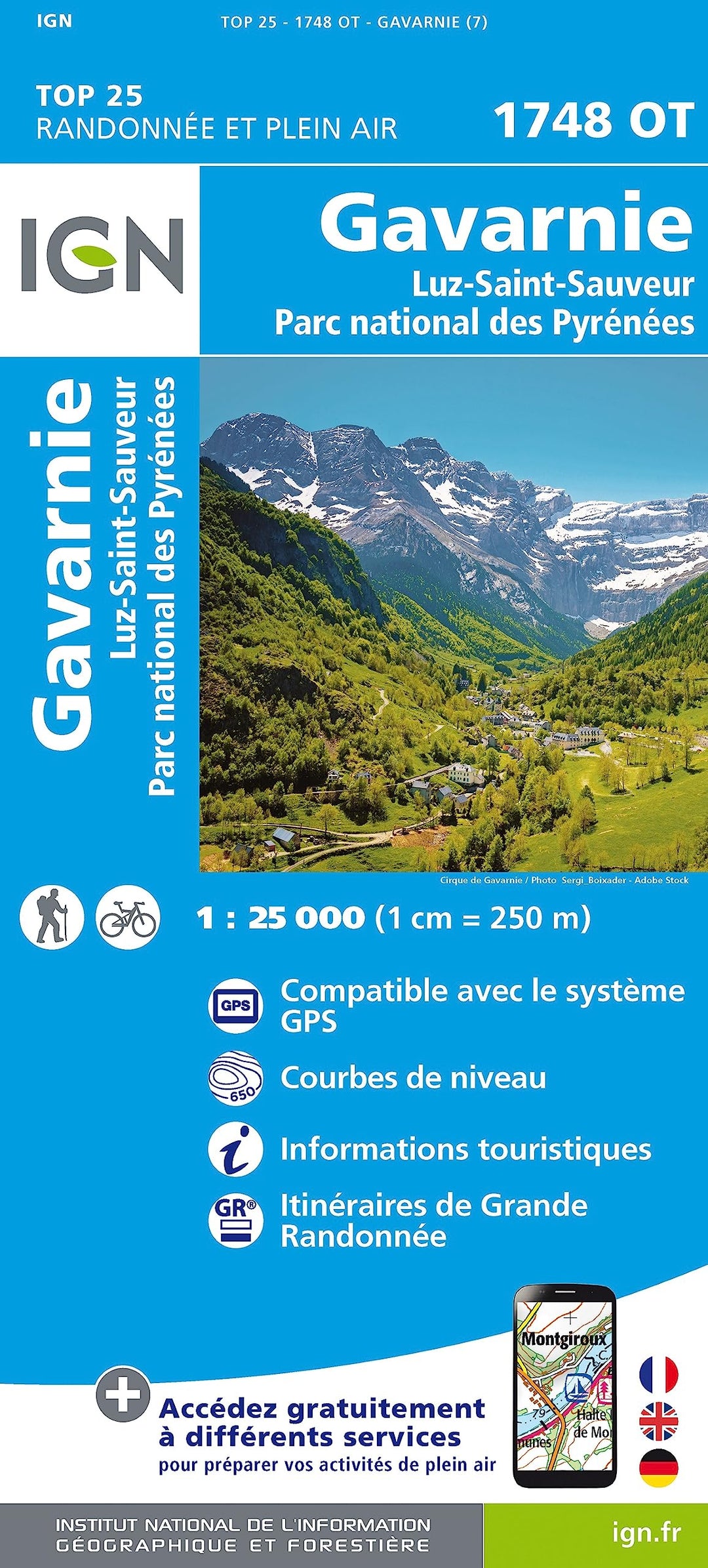 Gavarnie 1:25 000 (TOP 25), Karte
