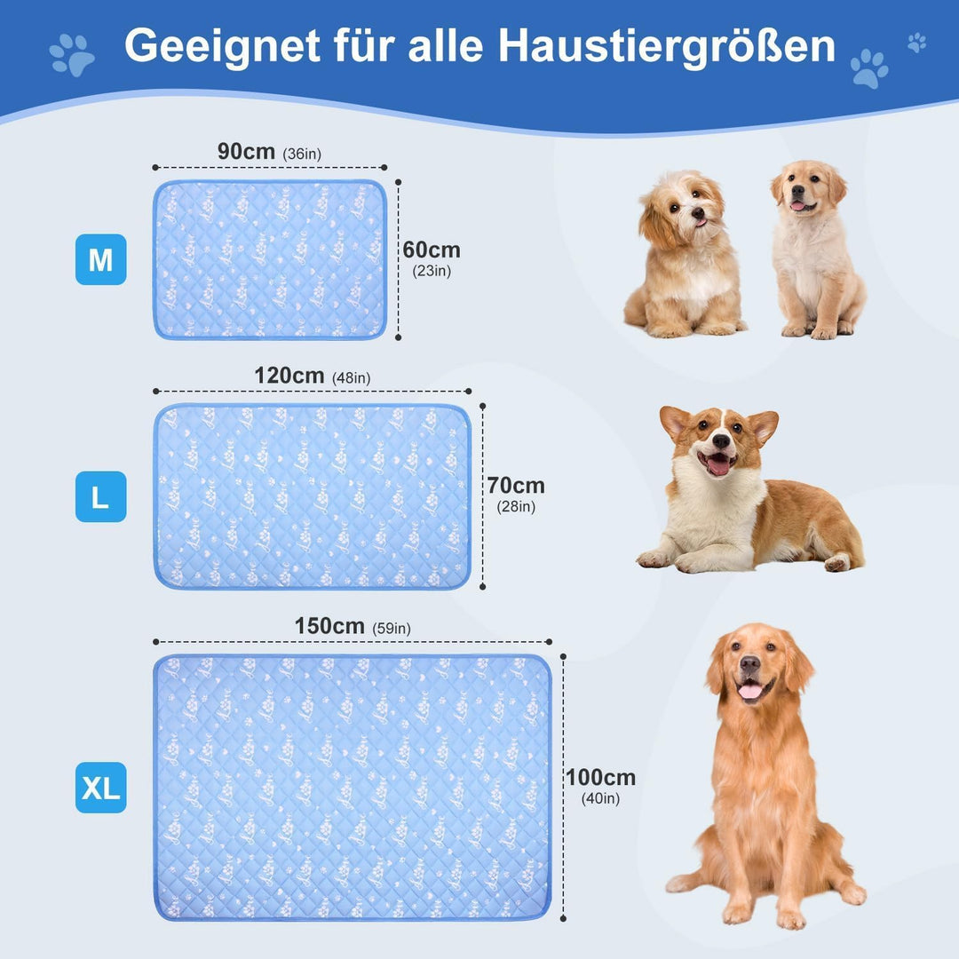 MYLUNE Home Kühlmatte für Hunde,wendbare Haustierunterlage kühl und warm,Schlafmatten für Hunde und