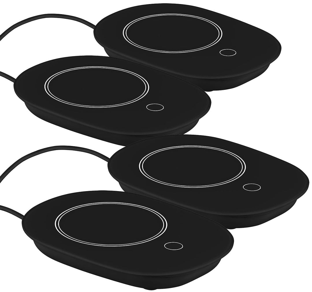 PEARL Heizplatte Tassenwärmer: 4er-Set USB-Tassenwärmer mit Automatik- & Warmhalte-Funktion mit 55 °