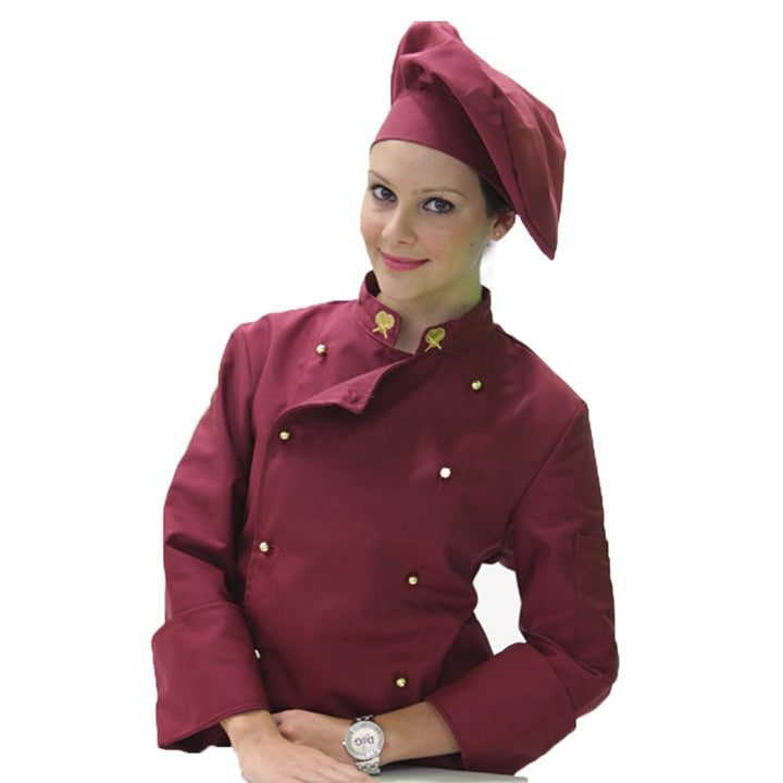 Fratelliditalia Kasacca Jacke für Koch, Baumwolle, Gastronomie, Küche, Pizzabäcker, Bordeaux, L