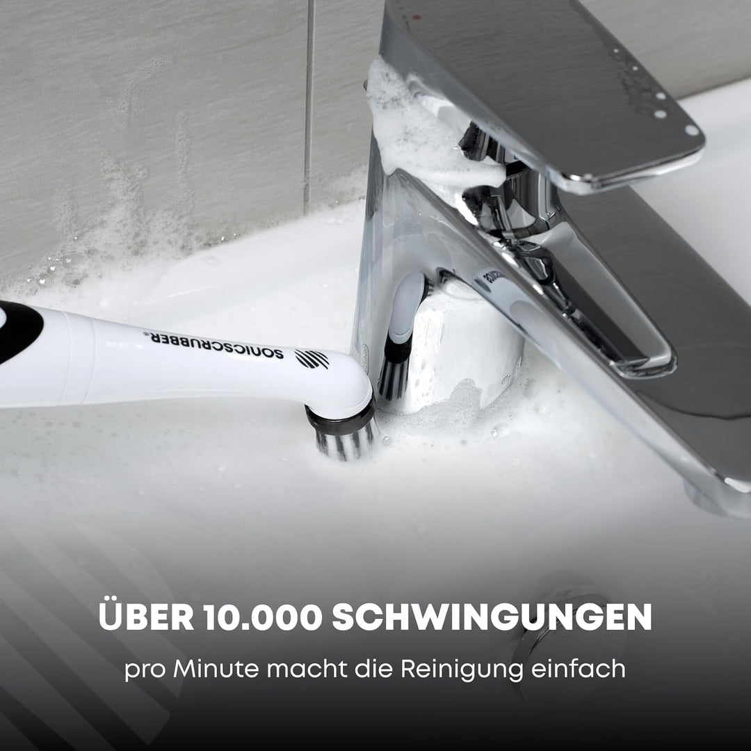 SonicScrubber Elektrische Reinigungsbürste Für Sauberes Geschirr - Hochleistungsmotor - Inklusive 3