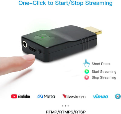 DDMALL 4K Live-Streaming-Encoder, drahtloser HDMI-SRT-Encoder, Live-Stream auf Facebook, Twitch, You