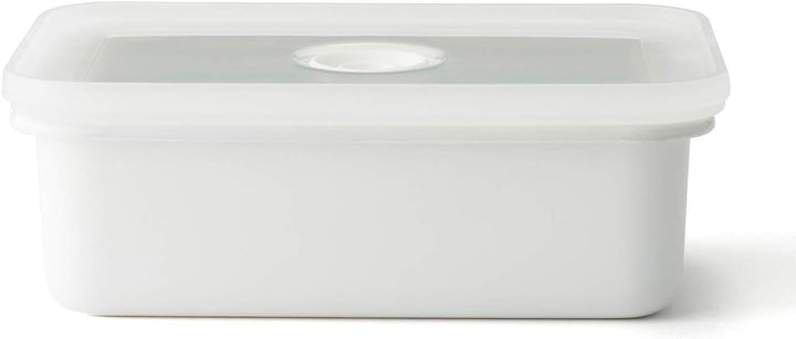 HoneyWare Vakuum Emaille, M flach, 0,74L, Masse: 18 x 12 x 6 cm Frischhaltedose, Kunststoff, 0,74 Li