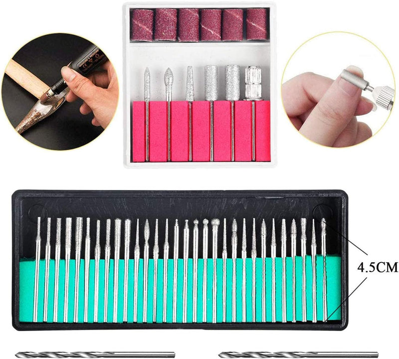 Uolor 108 Pcs Gravierwerkzeugsatz, Multifunktionaler Gravurstift DIY Drehwerkzeug für Schmuck Glas H