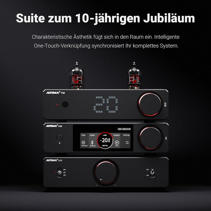 AIYIMA D20 Vollsymmetrischer Hifi-DAC mit zwei DAC-Chips ES9039Q2M AK4493S | XMOS XU316 Desktop-DAC,