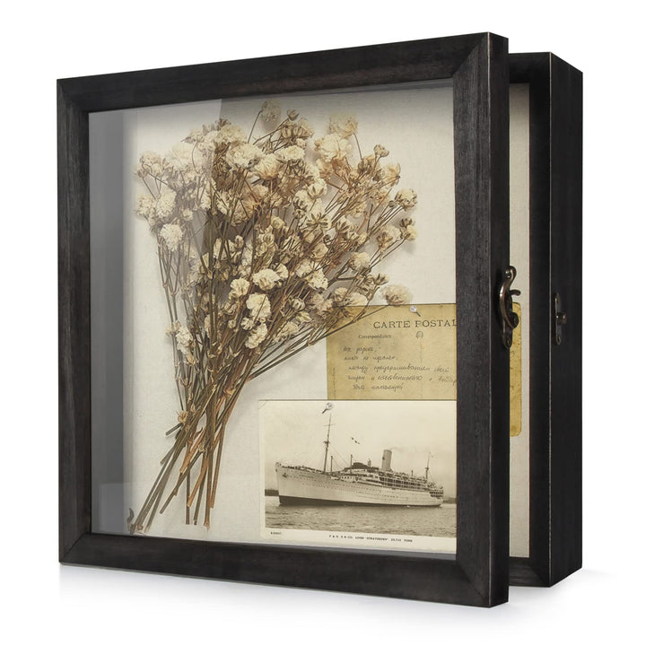 TJ. MOREE Blumen Schatten Box Display Case Large Schattenkasten Rahmen mit Glas Fenster Tür Bilderra