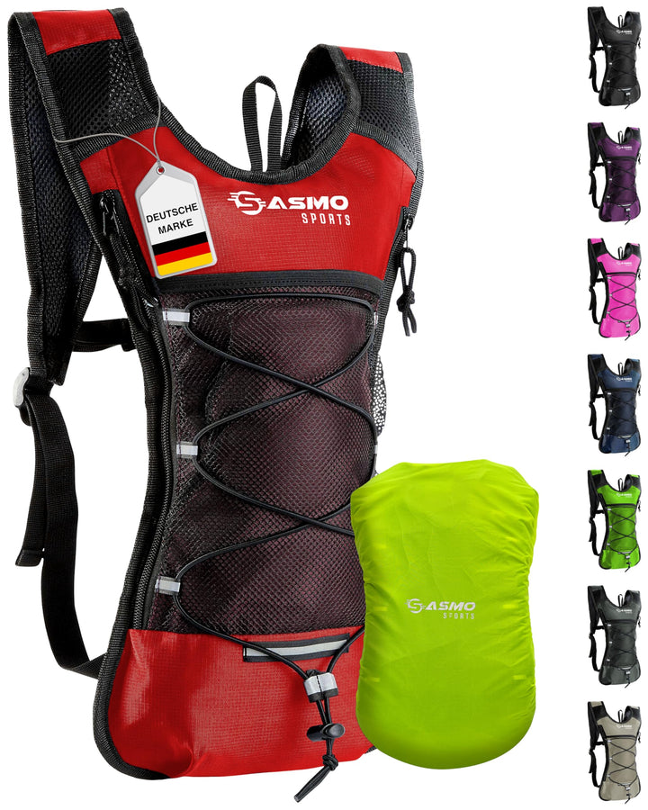 SASMO® Laufrucksack &amp; Trailrunning Rucksack - Ultraleicht - 6L / 300g | isoliertes Thermofach | Lauf
