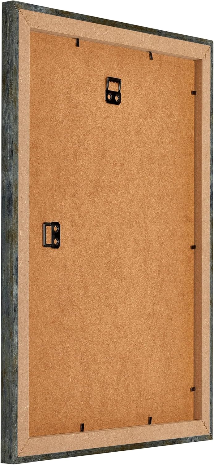yd. Your Decoration - Bilderrahmen 75x100 cm - Blau Gold Meliert - Bilderrahmen aus MDF mit Acrylgla