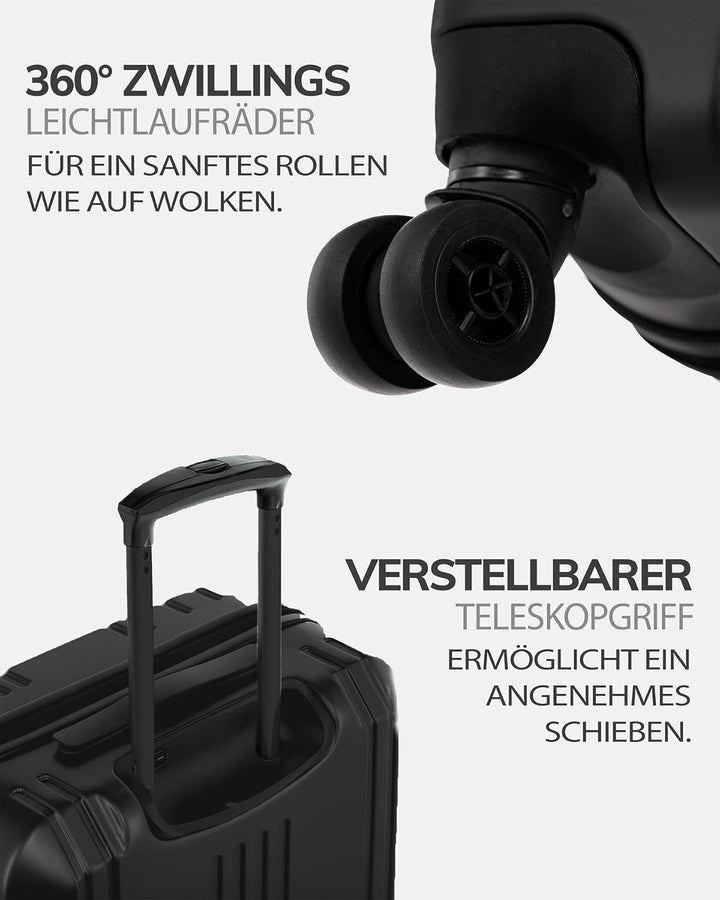 FERGÉ XL Grosser Koffer Hartschale mit TSA Schloss Cannes Rollkoffer Reise-Koffer 77 cm Hartschalenk