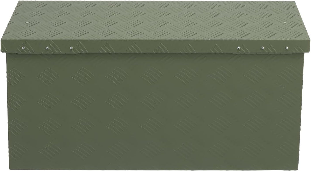 alubox Werkzeugkiste Riffelblech olive ABX-RL91G Aluminium 1,5mm Werkzeugkiste leicht und robust 91