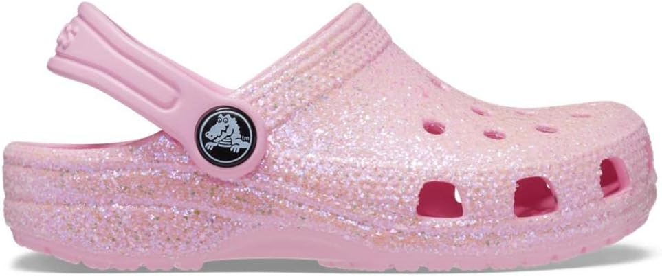 Crocs Unisex Kinder Classic Glitter Clog K 20/21 EU Rosa, 20/21 EU Rosa