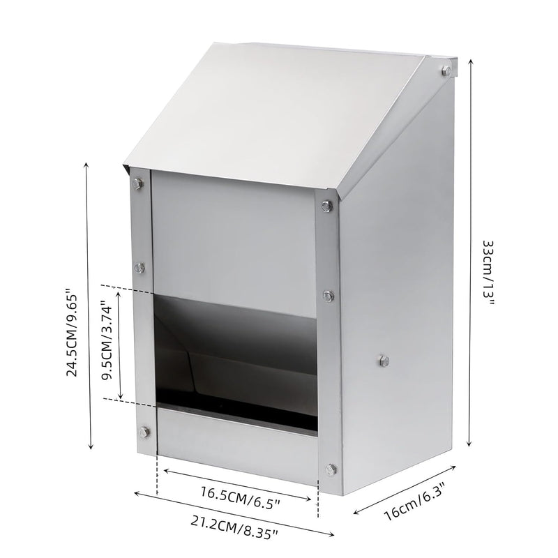 BREUAILY 4.5kg Futterautomat Hühner Hühnerfutter Automat Hängend Geflügelfutterautomaten mit Deckel