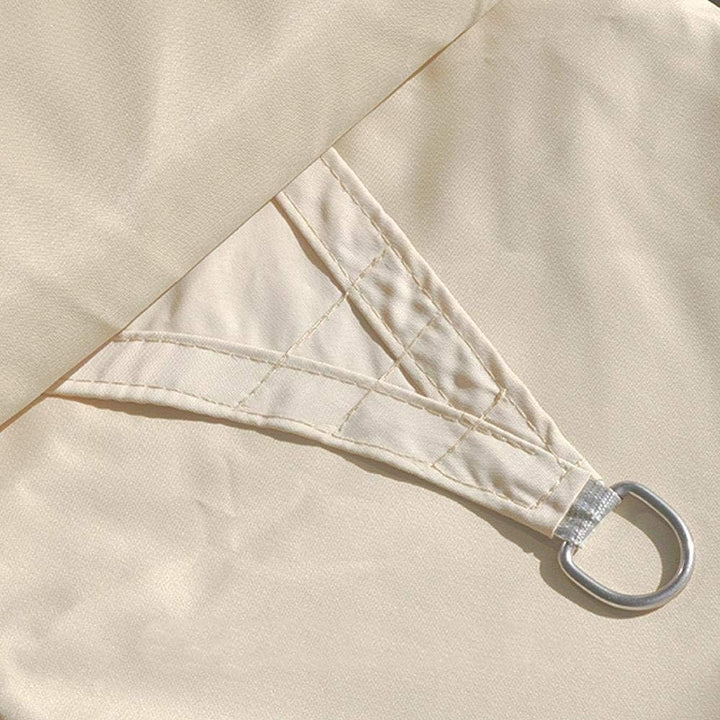 Sonnensegel 5x5m Creme rechteckig | wasserfest UV-Schutz Sonnenschutz aus reissfestem Polyester wett