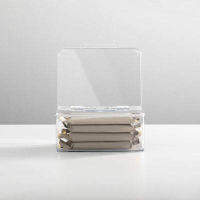 mDesign 4er-Set Küchen Organizer mit Deckel – kleine Vorratsdosen für Küchenregal und Vorratskammer