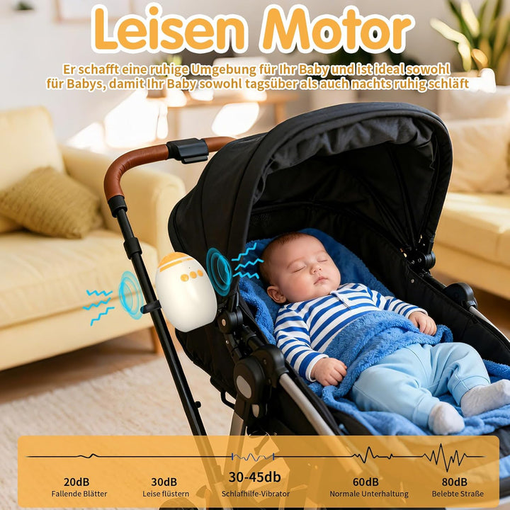Kinderwagenschaukler, Einschlafhilfe Kinderwagen Schaukler, Ultraleise Schlafhilfe für Baby mit 30/6