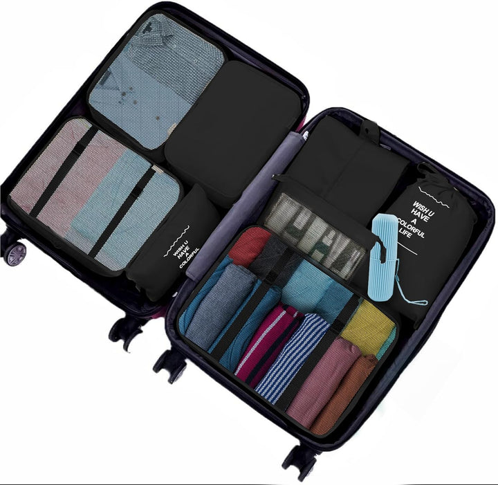 Jsdoin Koffer Organizer Set 9-Teilig Kofferorganizer Reisetasche travel Organizer Wasserdichte Packt