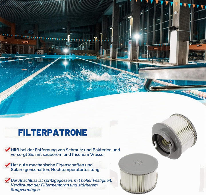 MSPA Filterkartuschen für alle Modelle von, Spas, Swimming Pools, Filterkartuschen mit Netz für MSpa