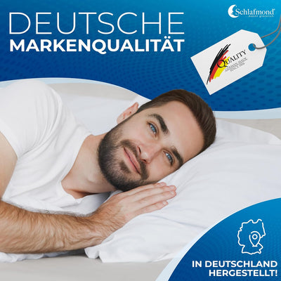 Schlafmond Medicus Clean Allergiker Kopfkissen 40 x 80 cm - Max. Schlafkomfort, Anpassbare Kissenfül