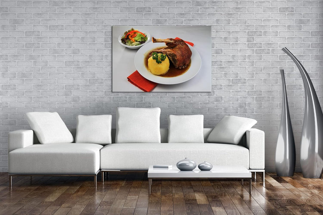 deyoli Putenkeule mit Klössen Format: 80x60 als Leinwandbild, Motiv fertig gerahmt auf Echtholzrahme