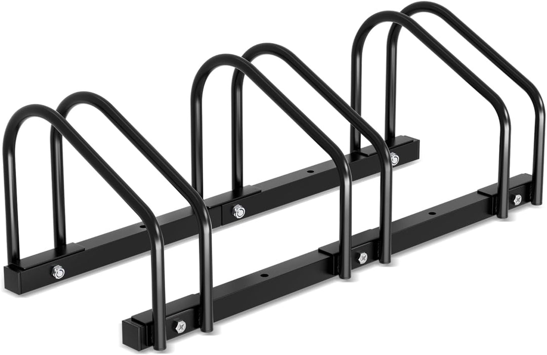 Ikodm Fahrradständer für 3 Fahrräder mit 30cm Radabstand für 35-55 mm Reifenbreite, Fahrradhalter Au
