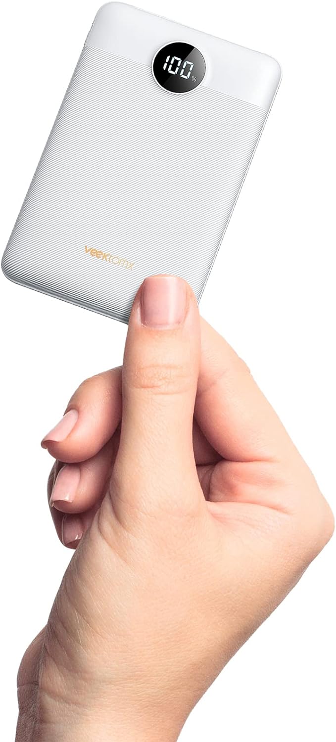 Powerbank 10000mAh VEEKTOMX Power Bank Klein Aber Stark 22,5W Mini Power Bank PD3.0 QC3.0 USB C Exte