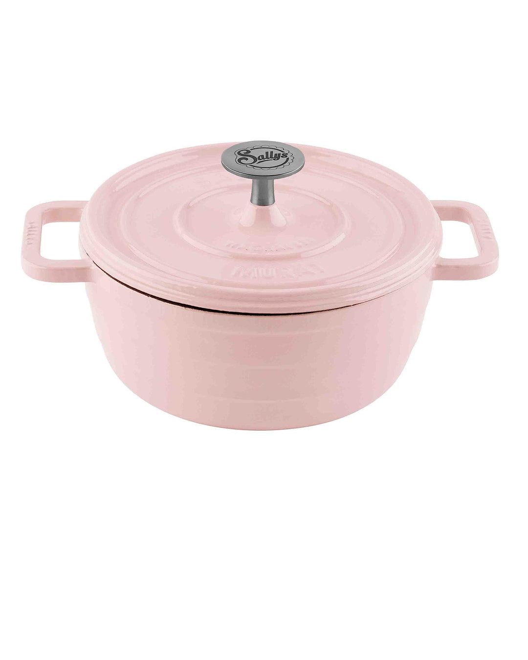 Sallys Medium Gourmet Gusseisentopf mit Deckel, emaillierte Beschichtung, Für alle Herdarten, ofenfe