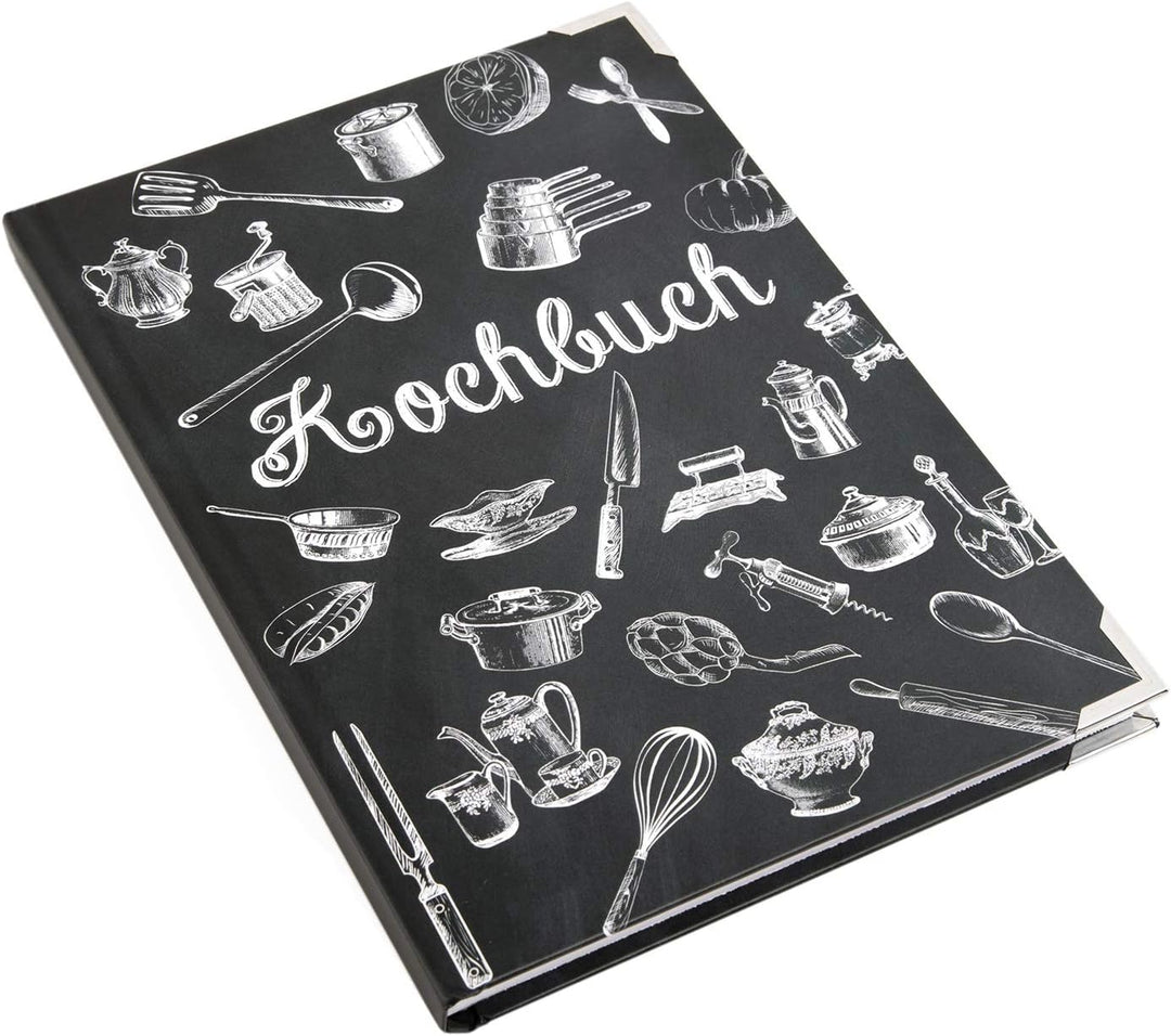 Logbuch-Verlag Notizbücher für die Küche SET - 2 leere Rezeptbücher zum Selber Schreiben DIN A4 + A5