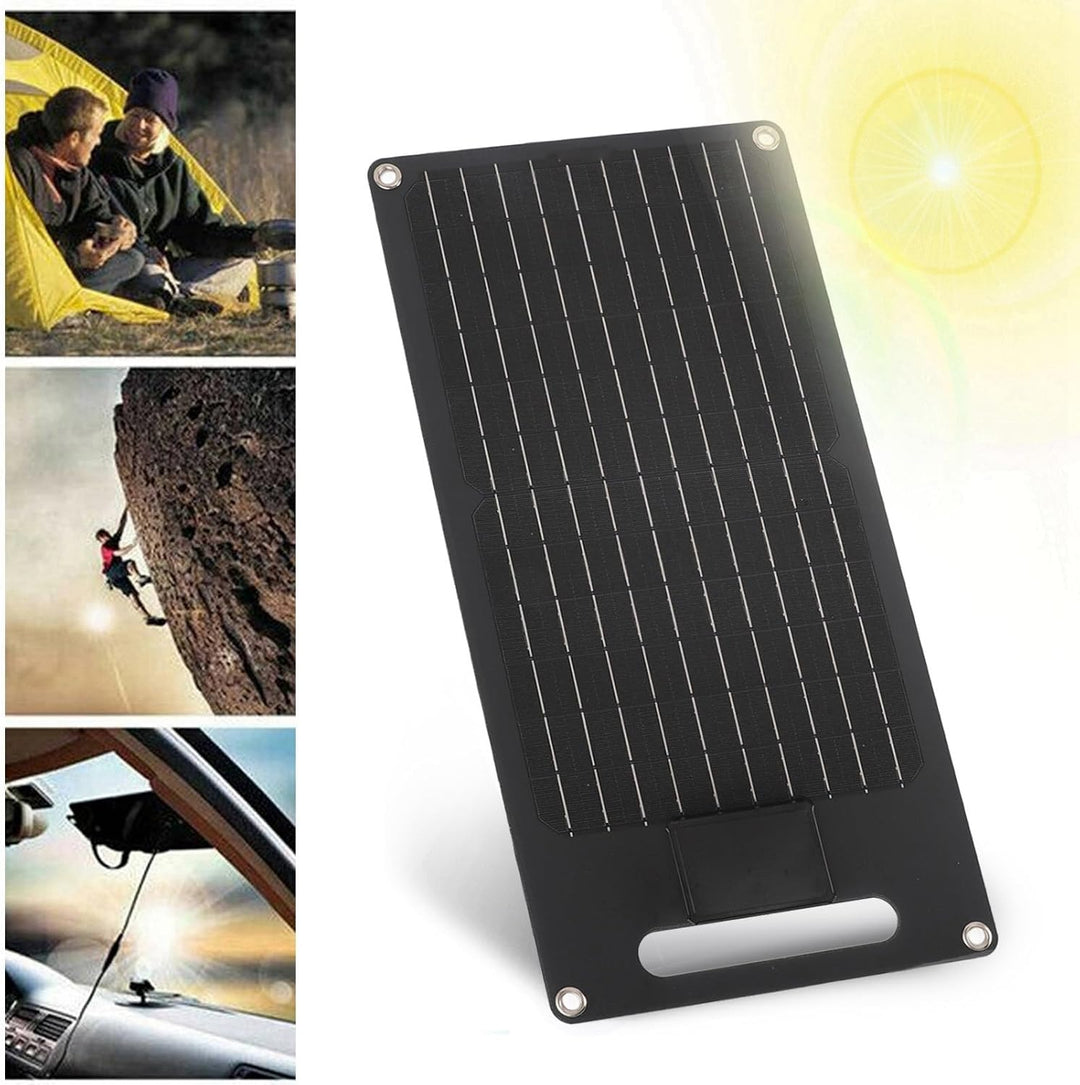 Mumusuki 50W 12V Solarpanel, Monokristalline Silizium -Abs -Solar -Ladegerät mit Dual -USB -Ausgaben