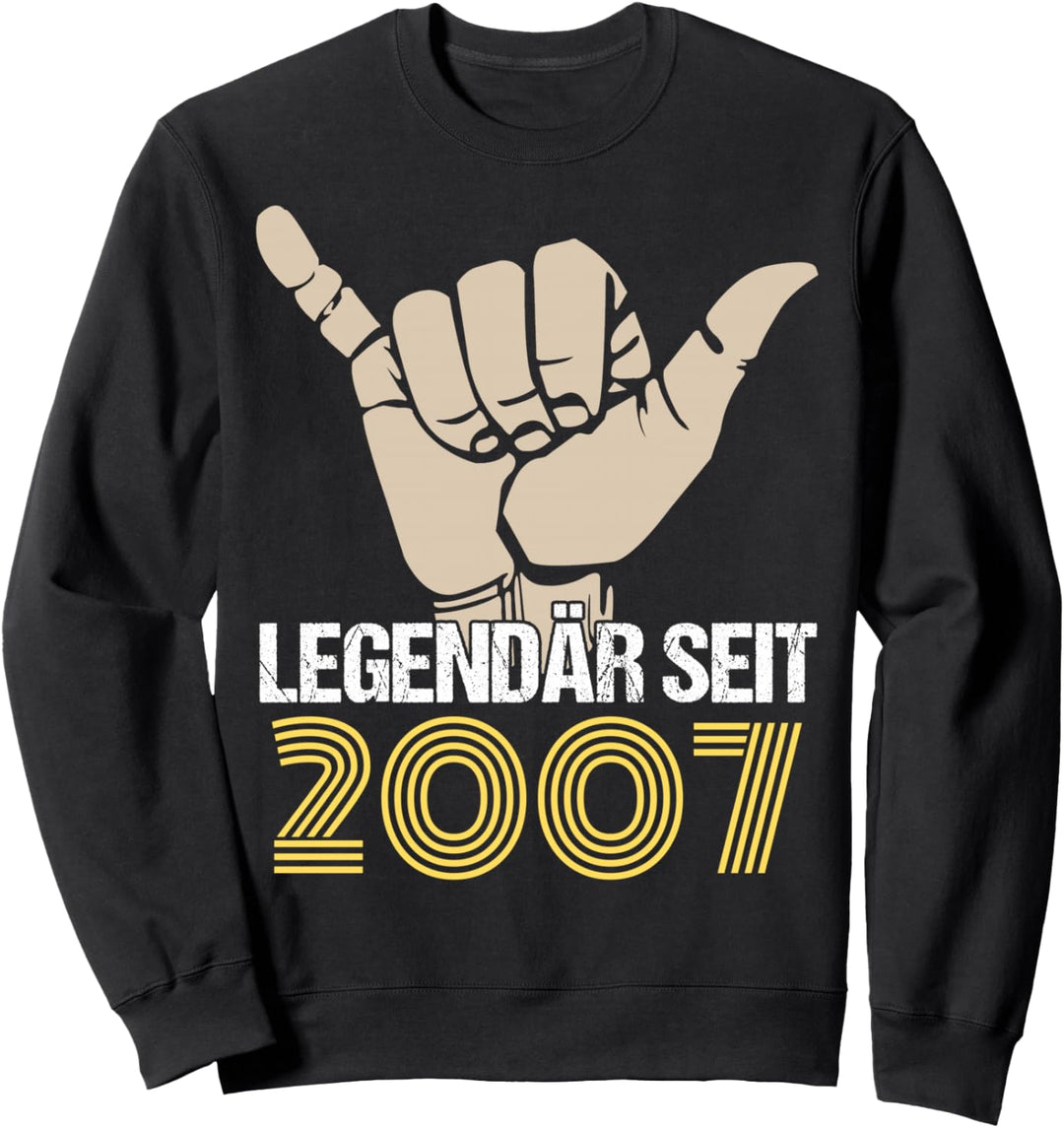 17. Geburtstag Junge Mädchen 17 Jahre 2007 Lustig Geschenk Sweatshirt
