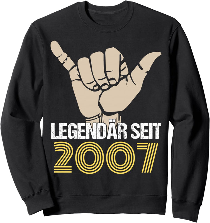 17. Geburtstag Junge Mädchen 17 Jahre 2007 Lustig Geschenk Sweatshirt