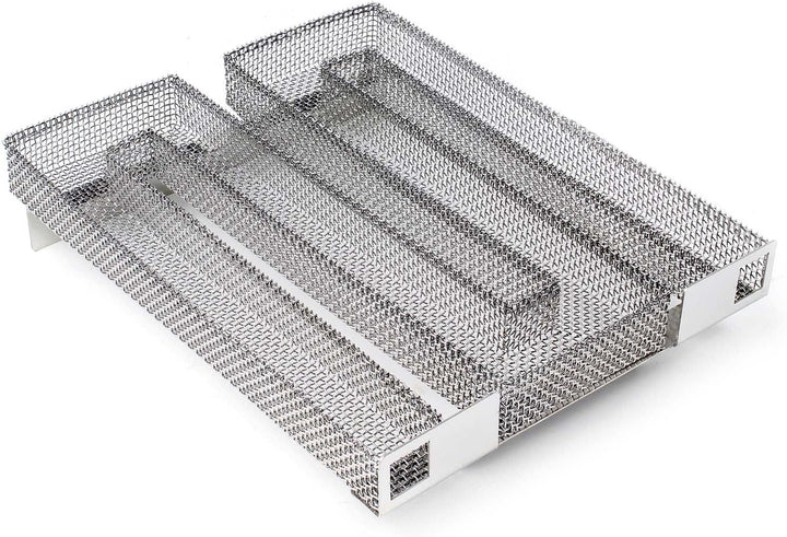 Wiltec BBQ Sparbrand 22,5x17,5x4,5cm Kaltrauchgenerator aus Edelstahl Brennzeit bis zu 8 h, Kaltrauc